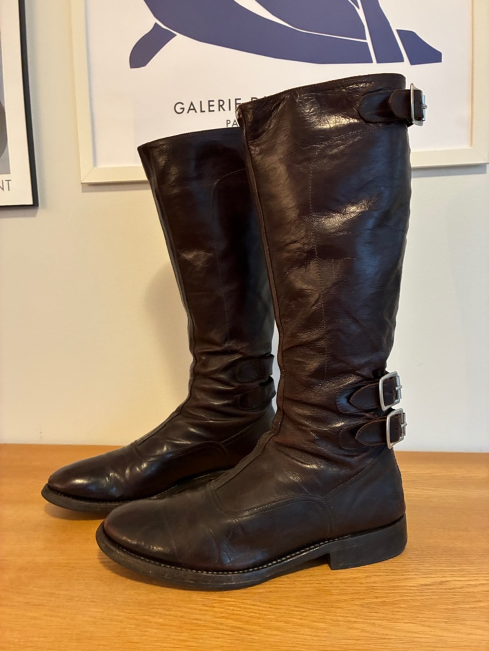 Paul Smith Brown Leather Moto Boots *Genuine Vintage*